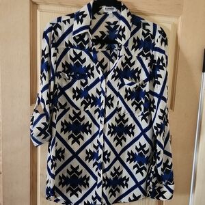 Express Geometric Print Blouse